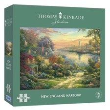 NEW! Gibsons New England Harbour by Thomas Kinkade 1000 piece jigsaw puzzle