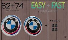 BMwW 50th Anniversary 82mm and 74mm Blue M Series  Bonnet & Trunk Emblem Badge