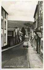REAL PHOTO POSTCARD CHURCH STREET, KNIGHTON (NEAR PRESTEIGNE) RADNORSHIRE, WALES