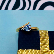 18ct Gold Sapphire Snake Ring