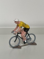 Vintage French Metal yellow Jersey TDF Cyclist Figure Toy Model