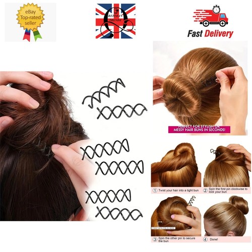 Hair pins 10pcs spiral twist - -,