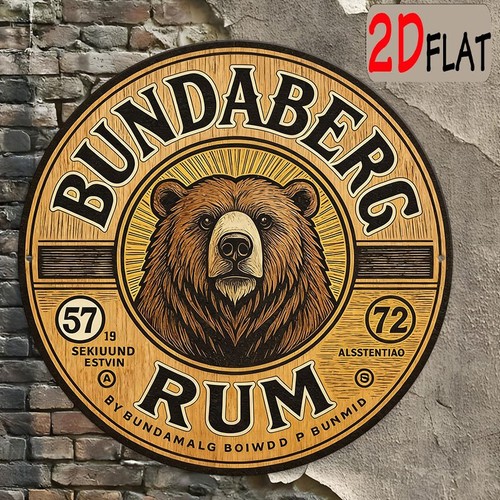 Flat bundaberg rum tin - flat,,