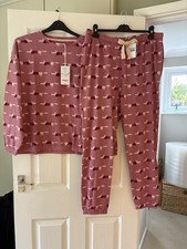 NEXT Womens Scion Pink Fox Cotton Pyjamas SIZE LARGE 16 - 18 New with Tags
