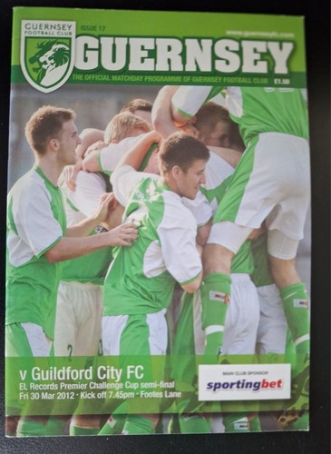 Guernsey football programmes - football,