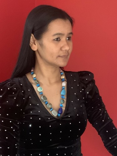One button necklace multi - one,