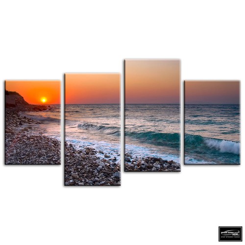 Pebble beach sunset seascape - pebble,