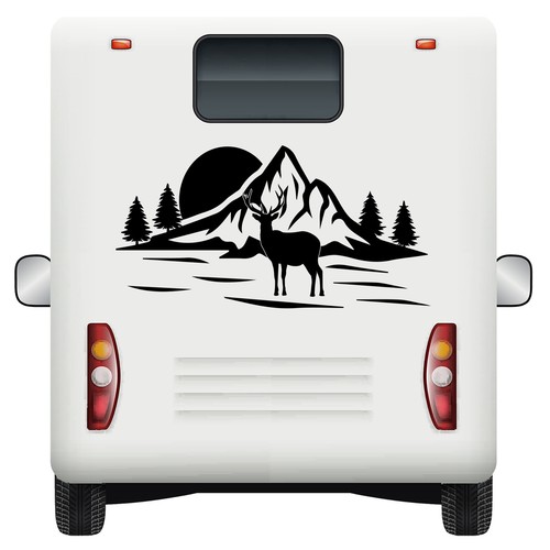 Mountain wall stickers deer - wall,