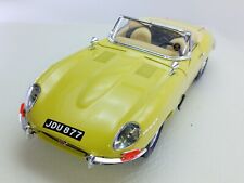 BURAGO 1/18 - JAGUAR E-TYPE CONVERTIBLE 1961  YELLOW - EXCELLENT BOXED CONDITION