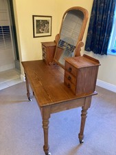 Pitch pine dressing table with - pitch-pine,