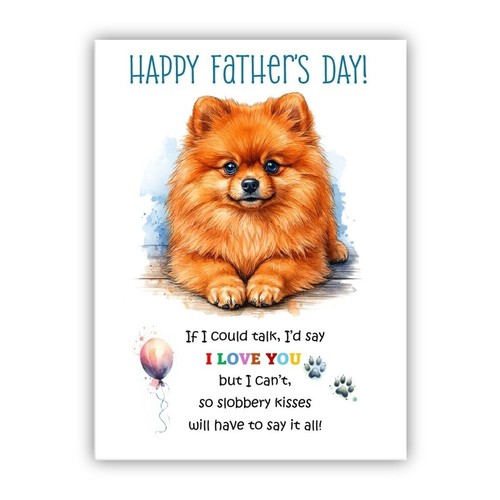 Pomeranian father day - day, dog