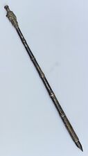 Antique Chinese Export Silver ? Dip Pen With Bamboo Design Shaft/Chinese Scholar