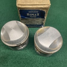 Triumph T90 Tiger 90 Pistons 58.25mm +.030” NOS Original Hepolite With Rings