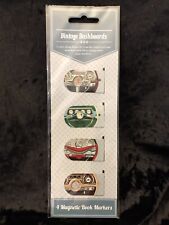 Retro Co 4 Magnetic Book Markers Mark Vintage Dashboards Cars Classic American