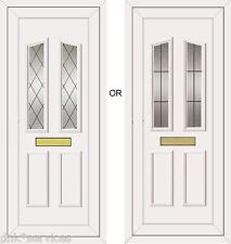 WHITE FULL HEIGHT UPVC DOOR PANEL CLINTON KENSINGTON DIA or SQ LEAD, CUT TO SIZE