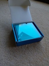 Bombay Sapphire London Blue Glass 4Pc Coasters Boxed Bar Distillery Advertising