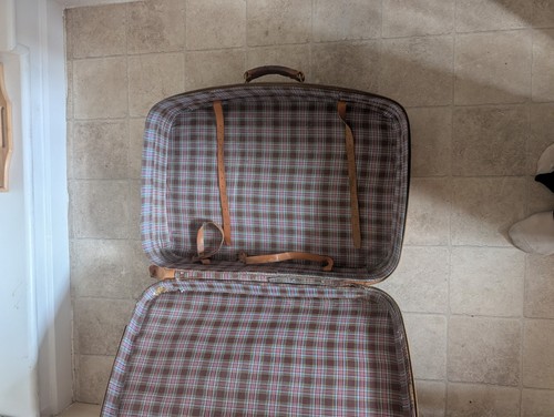 Old classic suitcase with soul - with,