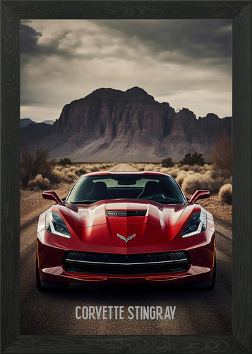 Corvette stingray framed wall - framed,