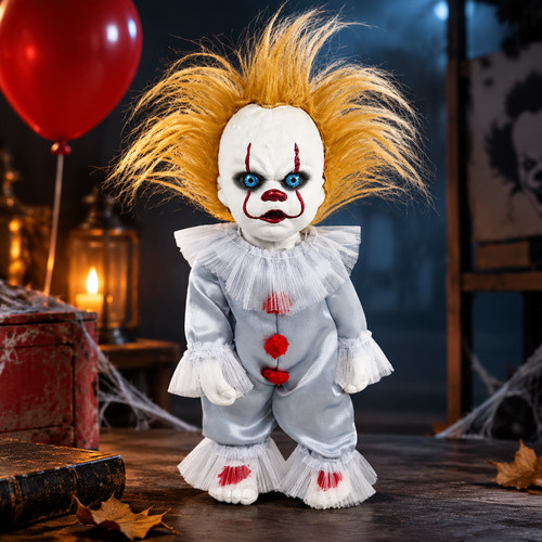 Creepy clown plush doll - plush, horror