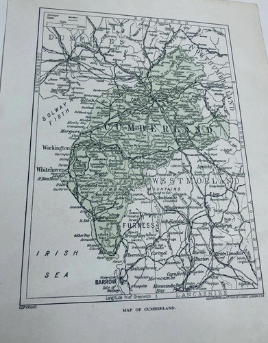 1923 map cumberland - map, of