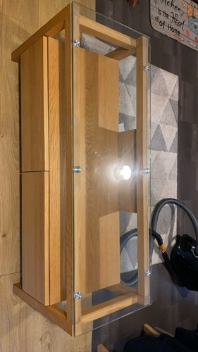 Soild oak stand with glass - tv,