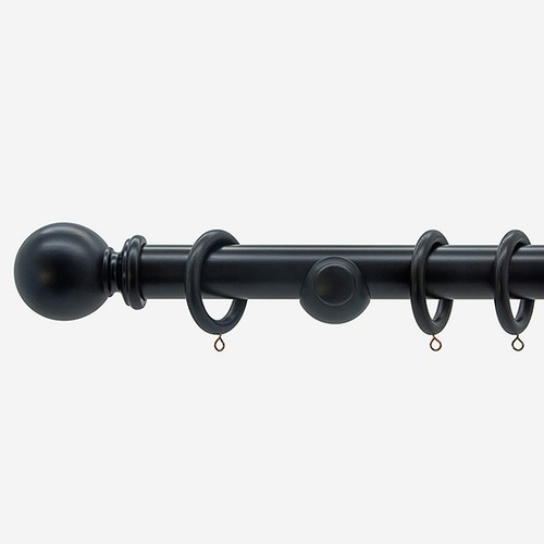 35mm prime black ball curtain - black,
