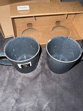 Two Denby Dark Grey Speckle