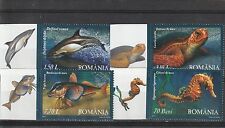 ROMANIA 2007 FISH TURTLE LABELS DOLPHIN SEA HORSE US MNH