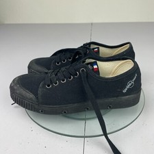 Spring Court Trainers 3 36 Black Shoes Womens Casual Canvas Plimsole