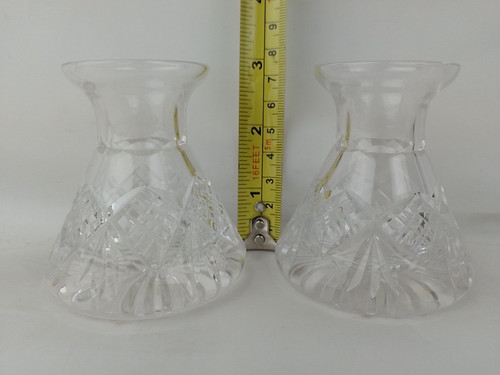Two vases cut glass - cut,