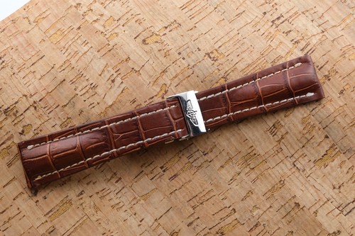Breitling 24mm brown leather - breitling,
