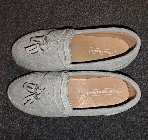 River island grey suede tassel - river,