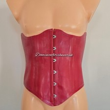 UK 12 30" Latex Red corset