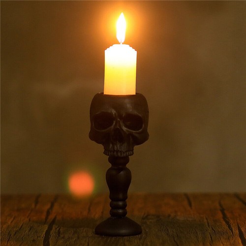 Skull candle holder resin - skull,