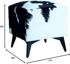 YYTH Faux Cowhide Ottoman