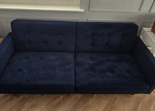 Blue Made.com Velvet Fabric