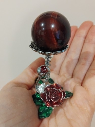 Red tiger eye crystal ball - tiger,