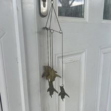 Vintage Brass Owl Wind Chime / Garden Ornament