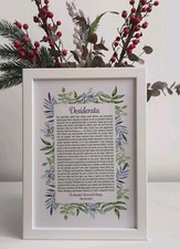 Desiderata glossy framed poem