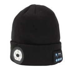 Draper Smart Wireless Rechargeable Beanie With Led Head Torch Black - 28346