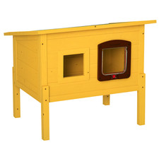 Pawhut Wooden Cat House Pet