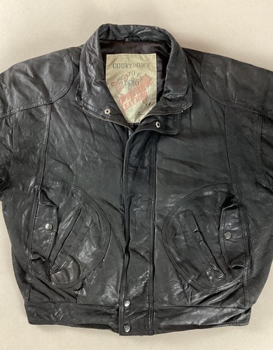 Vintage leather bomber jacket - vintage,