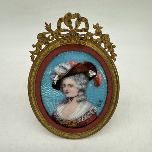 Antique miniature enamel - antique,
