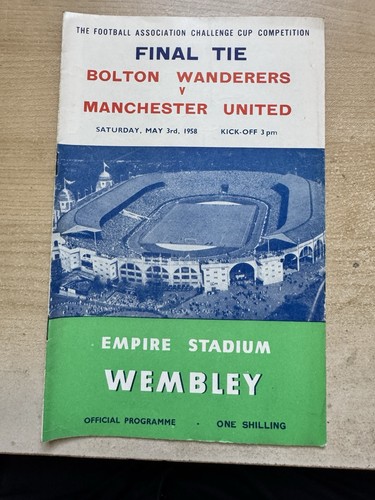 1958 cup final programme - 1958,
