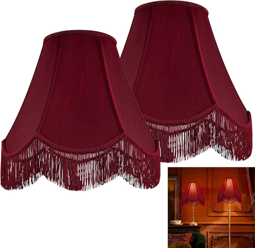 Burgundy silk victorian bell - silk,