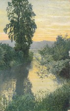 PC73329 Old Postcard. River