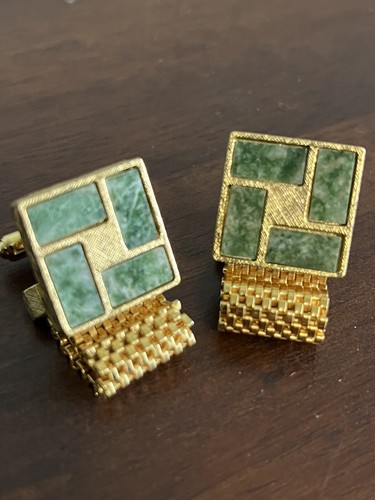 Vintage green marble tile - green,
