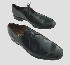 Barker of Earls Barton Derby Black Polished genuine Leather dress Shoe 7.5 G vgc