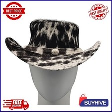 Handmade Black White Cowhide