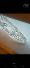 Vintage Crystal Clear Glass Cinderella Slipper Shoe